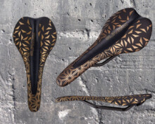 SUPACAZ Scorch Carbon Saddle Gold